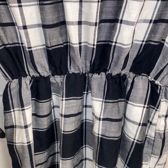 Abercrombie & Fitch Medium Black White Plaid Button Up Dress - Picture 12 of 12